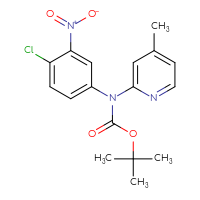 Chemical structure of tert-butyl N-(4-chloro-3-nitrophenyl)-N-(4-methylpyridin-2-yl)carbamate - CSSB00020651779
