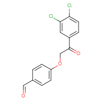 Chemical structure of 4-[2-(3,4-dichlorophenyl)-2-oxoethoxy]benzaldehyde - CSSB00000682067