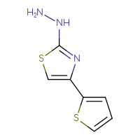Chemical structure of 2-hydrazinyl-4-(thiophen-2-yl)-1,3-thiazole - CSSB00011532562