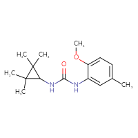 Chemical structure of 1-(2-methoxy-5-methylphenyl)-3-(2,2,3,3-tetramethylcyclopropyl)urea - CSSB02026371639
