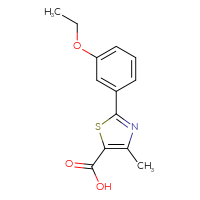 Chemical structure of 2-(3-ethoxyphenyl)-4-methyl-1,3-thiazole-5-carboxylic acid - CSSB00000628209