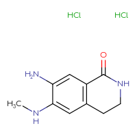 Chemical structure of 7-amino-6-(methylamino)-1,2,3,4-tetrahydroisoquinolin-1-one dihydrochloride - CSSB20963521616