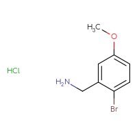 Chemical structure of 1-(2-bromo-5-methoxyphenyl)methanamine hydrochloride - CSSB00000741592