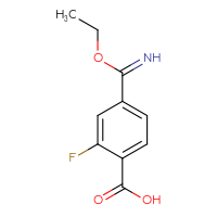 Chemical structure of 4-(ethoxymethanimidoyl)-2-fluorobenzoic acid - CSSB00010206111