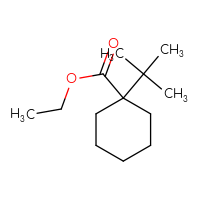 Chemical structure of ethyl 1-tert-butylcyclohexane-1-carboxylate - CSSB05614544425