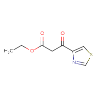 Chemical structure of ethyl 3-oxo-3-(1,3-thiazol-4-yl)propanoate - CSSB00011998432