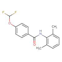 Chemical structure of 4-(difluoromethoxy)-N-(2,6-dimethylphenyl)benzamide - CSSB00026275920