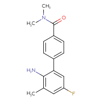 Chemical structure of 2'-amino-5'-fluoro-N,N,3'-trimethyl-[1,1'-biphenyl]-4-carboxamide - CSSB06346944121