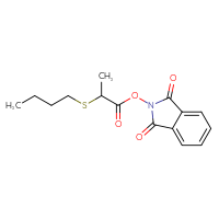 Chemical structure of 1,3-dioxo-2,3-dihydro-1H-isoindol-2-yl 2-(butylsulfanyl)propanoate - CSSB00113737081