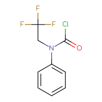 Chemical structure of N-phenyl-N-(2,2,2-trifluoroethyl)carbamoyl chloride - CSSB06259327176