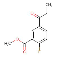 Chemical structure of methyl 2-fluoro-5-propanoylbenzoate - CSSB00043211595