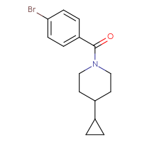 Chemical structure of 1-(4-bromobenzoyl)-4-cyclopropylpiperidine - CSSB02007557638