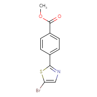 Chemical structure of methyl 4-(5-bromo-1,3-thiazol-2-yl)benzoate - CSSB00021455665