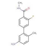 Chemical structure of 5'-amino-3-fluoro-N,2'-dimethyl-[1,1'-biphenyl]-4-carboxamide - CSSB06582737352