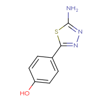 Chemical structure of 4-(5-amino-1,3,4-thiadiazol-2-yl)phenol - CSSB00011230214