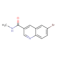 Chemical structure of 6-bromo-N-methylquinoline-3-carboxamide - CSSB02283619724