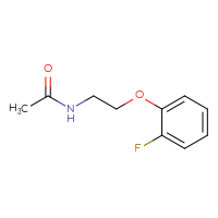 Chemical structure of N-[2-(2-fluorophenoxy)ethyl]acetamide - CSSB00000002336