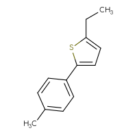 Chemical structure of 2-ethyl-5-(4-methylphenyl)thiophene - CSSB06583010354