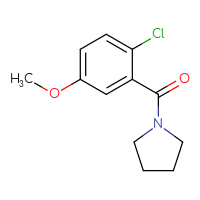 Chemical structure of 1-(2-chloro-5-methoxybenzoyl)pyrrolidine - CSSB06264554282