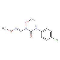 Chemical structure of 1-(4-chlorophenyl)-3-methoxy-3-[(E)-(methoxyimino)methyl]urea - CSSB00025733136