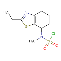 Chemical structure of N-(2-ethyl-4,5,6,7-tetrahydro-1,3-benzothiazol-7-yl)-N-methylsulfamoyl chloride - CSSB06808119910