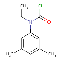 Chemical structure of N-(3,5-dimethylphenyl)-N-ethylcarbamoyl chloride - CSSB06256256134