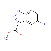 Chemical structure of methyl 5-amino-1H-indazole-3-carboxylate - CSSB00000736858