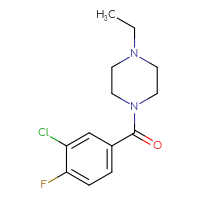 Chemical structure of 1-(3-chloro-4-fluorobenzoyl)-4-ethylpiperazine - CSSB00103917506