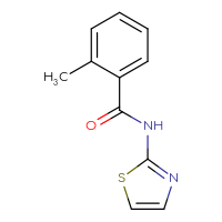 Chemical structure of 2-methyl-N-(1,3-thiazol-2-yl)benzamide - CSSB00000001808