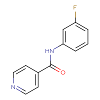 Chemical structure of N-(3-fluorophenyl)pyridine-4-carboxamide - CSSB00000001759