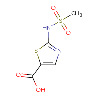 Chemical structure of 2-methanesulfonamido-1,3-thiazole-5-carboxylic acid - CSSB00102687940