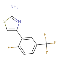 Chemical structure of 4-[2-fluoro-5-(trifluoromethyl)phenyl]-1,3-thiazol-2-amine - CSSB00003676160