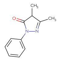 Chemical structure of 3,4-dimethyl-1-phenyl-4,5-dihydro-1H-pyrazol-5-one - CSSB00011390981