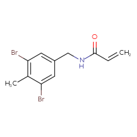 Chemical structure of N-[(3,5-dibromo-4-methylphenyl)methyl]prop-2-enamide - CSSB20542808232