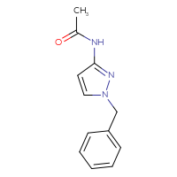 Chemical structure of N-(1-benzyl-1H-pyrazol-3-yl)acetamide - CSSB00000048757