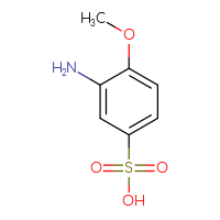 Chemical structure of 3-amino-4-methoxybenzene-1-sulfonic acid - CSSB00000035347
