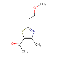 Chemical structure of 1-[2-(2-methoxyethyl)-4-methyl-1,3-thiazol-5-yl]ethan-1-one - CSSB00000696376