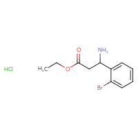 Chemical structure of ethyl 3-amino-3-(2-bromophenyl)propanoate hydrochloride - CSSB00020603594