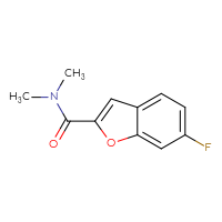 Chemical structure of 6-fluoro-N,N-dimethyl-1-benzofuran-2-carboxamide - CSSB02283616546