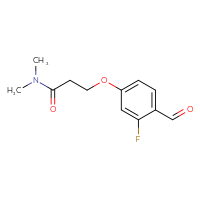 Chemical structure of 3-(3-fluoro-4-formylphenoxy)-N,N-dimethylpropanamide - CSSB00020133112