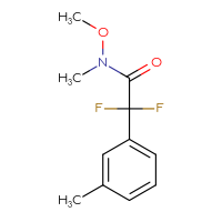 Chemical structure of 2,2-difluoro-N-methoxy-N-methyl-2-(3-methylphenyl)acetamide - CSSB01045818074