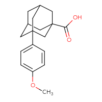 Chemical structure of 3-(4-methoxyphenyl)adamantane-1-carboxylic acid - CSSB00000705446