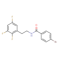 Chemical structure of 4-bromo-N-[2-(2,3,5-trifluorophenyl)ethyl]benzamide - CSSB21432554580