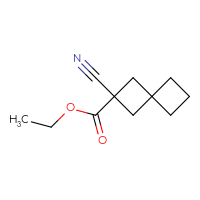 Chemical structure of ethyl 2-cyanospiro[3.3]heptane-2-carboxylate - CSSB00012595682