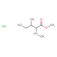 Chemical structure of methyl 3-methyl-2-(methylamino)pentanoate hydrochloride - CSSB00159266783