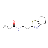 Chemical structure of N-(2-{4H,5H,6H-cyclopenta[d][1,3]thiazol-2-yl}ethyl)prop-2-enamide - CSSB00138531044