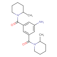 Chemical structure of 3,5-bis(2-methylpiperidine-1-carbonyl)aniline - CSSB00020600579