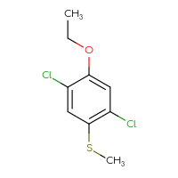 Chemical structure of 1,4-dichloro-2-ethoxy-5-(methylsulfanyl)benzene - CSSB02126714078