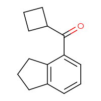 Chemical structure of cyclobutyl(2,3-dihydro-1H-inden-4-yl)methanone - CSSB00117803329