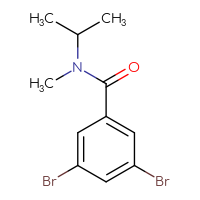 Chemical structure of 3,5-dibromo-N-methyl-N-(propan-2-yl)benzamide - CSSB00013190535